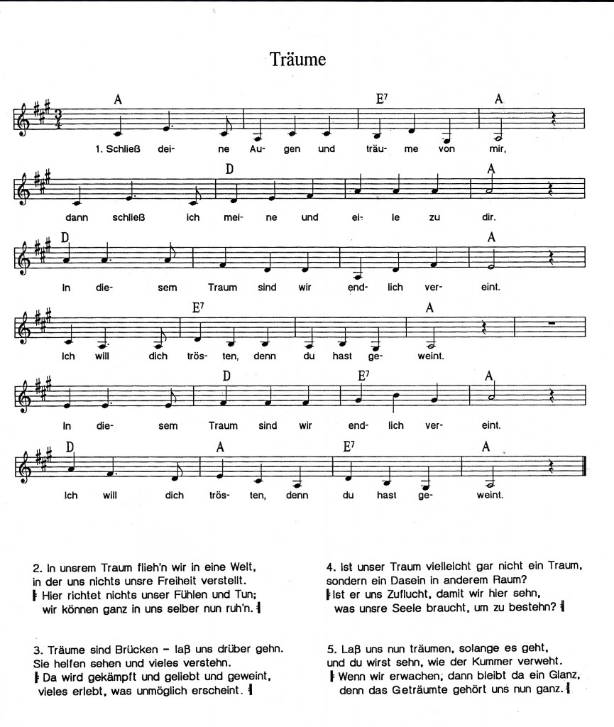 Liedtext 'Träume'