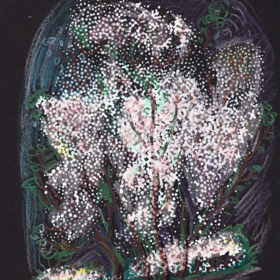 Traumbild 'Zwei Gesichter in den Bäumen' 1979