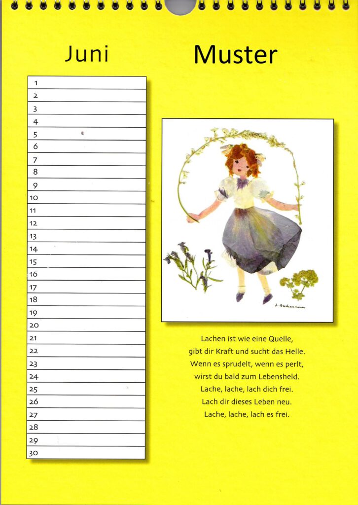 Geburtstags-Kalenderblatt Juni