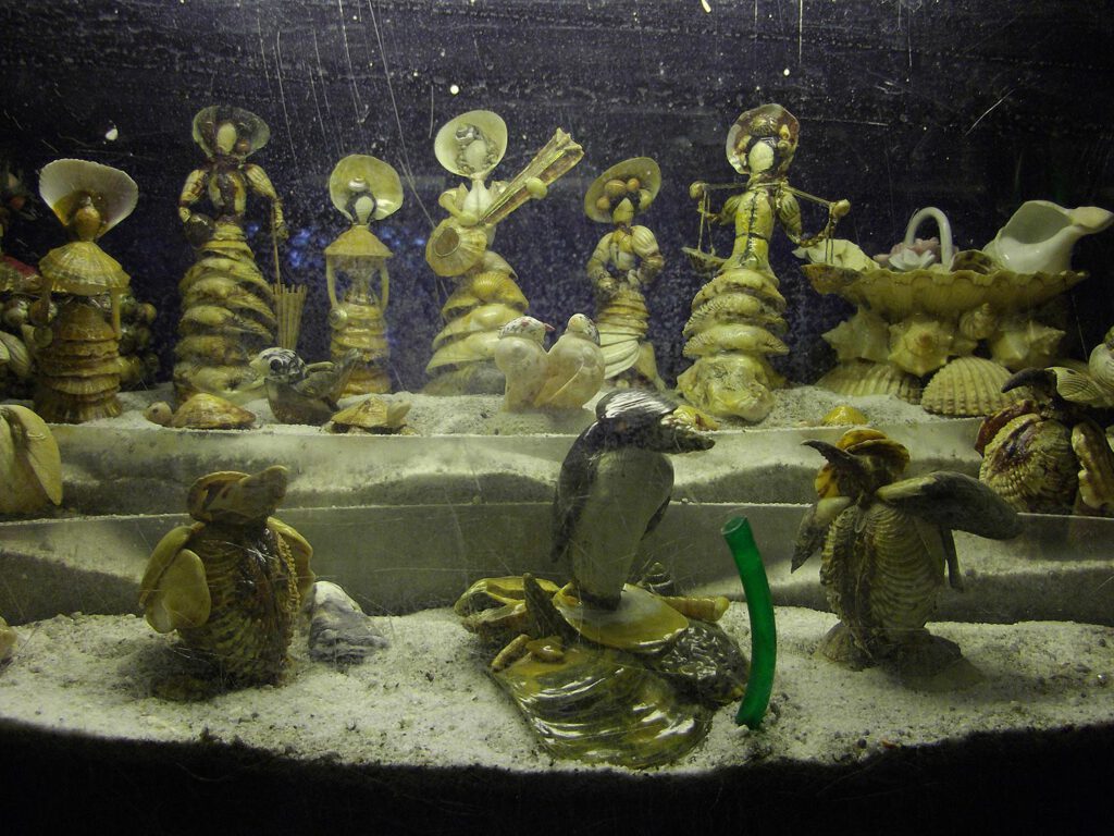 Dekorationskunst aus Muschelmosaik