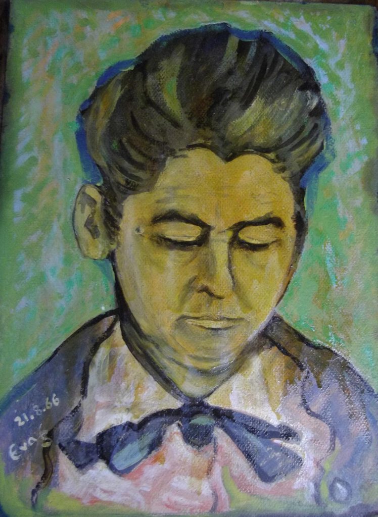 Ein Zeichenbild von Martha Elise Stollberg/Scheiner/Briebrecher (Meine Großmutter) 1966