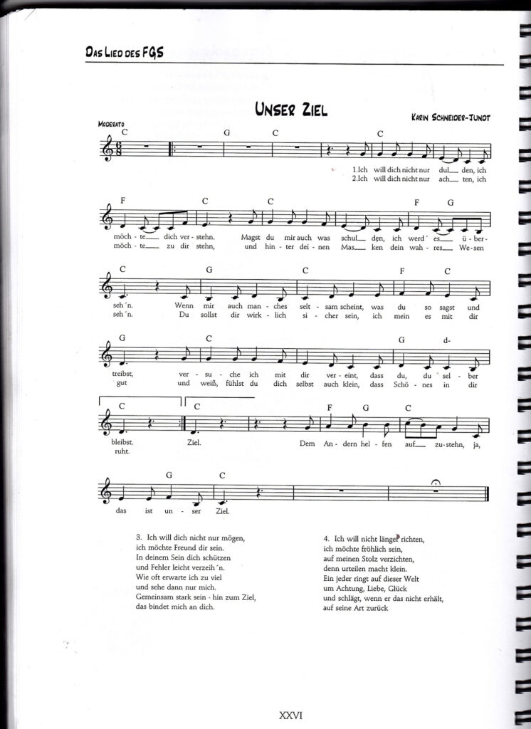 Liedtext 'Unser Ziel'