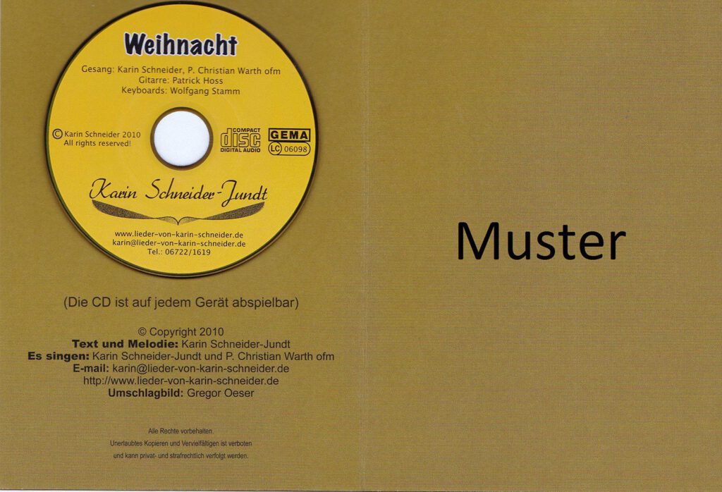 Grußkarte Weihnacht mit Mini-CD