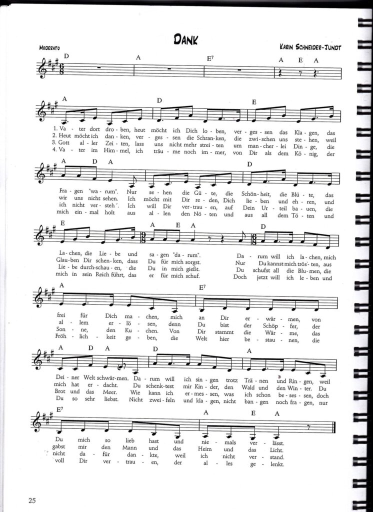 Liedtext 'Dank'
