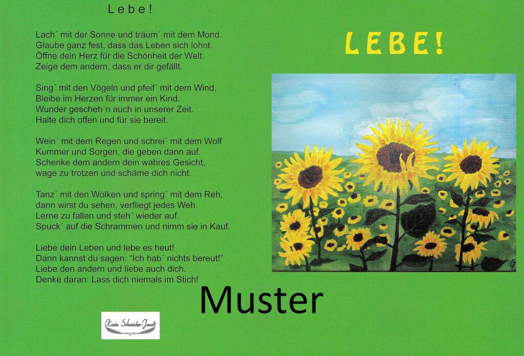 Grußkarte Lebe Umschlag